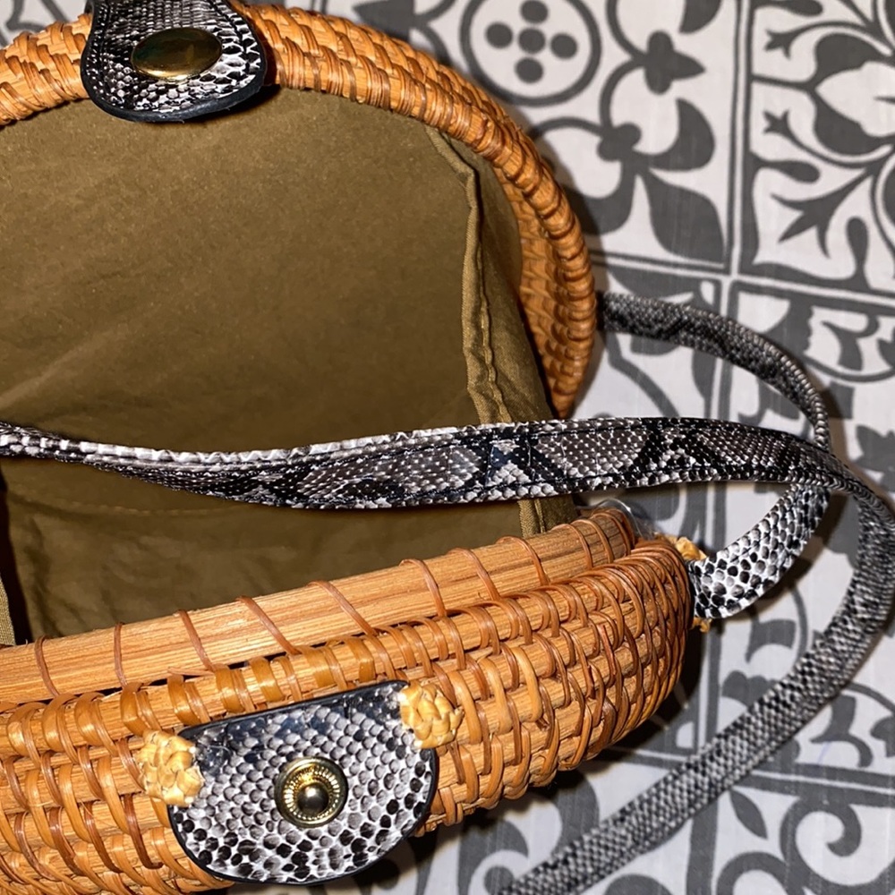 NWT python wooden bag from Romeo Roma - Picture 5 of 5